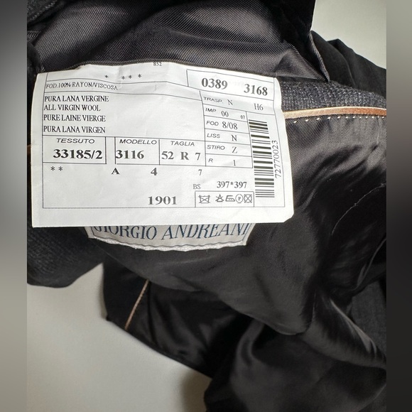 100% Wool Italian Suit / Giorgio Andreani - Picture 8 of 9